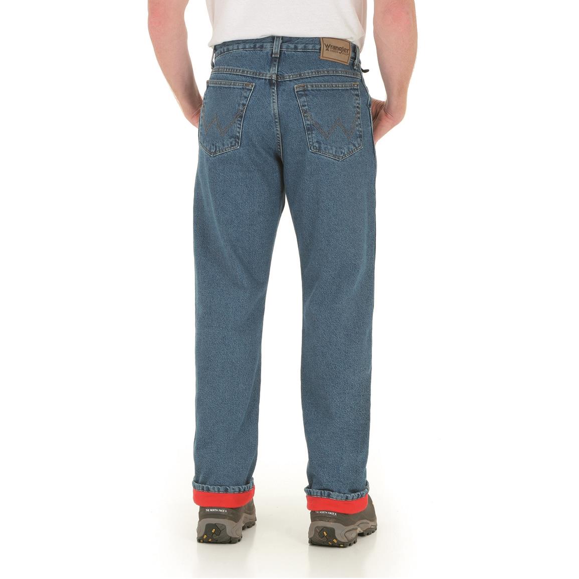 wrangler thermal lined jeans