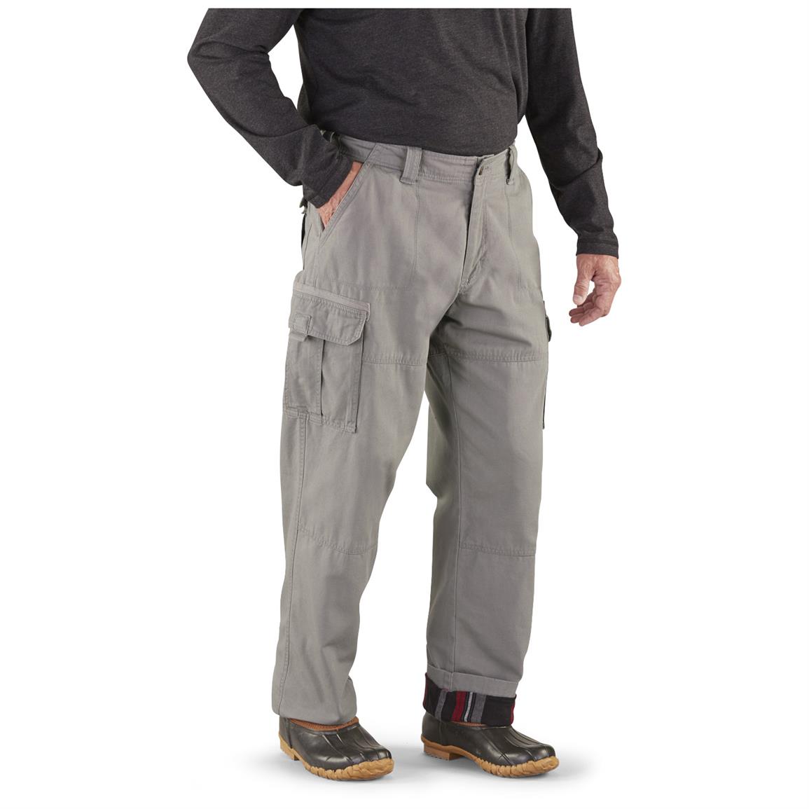Guide Gear Men's Cargo Pants, Flannel Lined - 224165, Insulated Pants ...