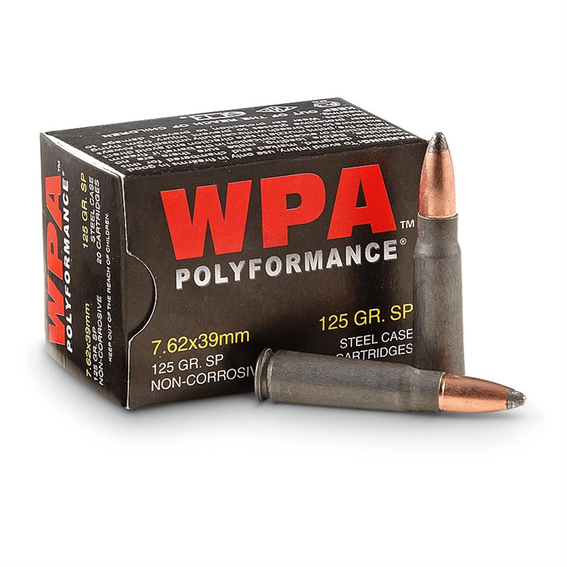 Wolf Polyformance, 7.62x39mm, SP, 125 Grain, 260 Rounds