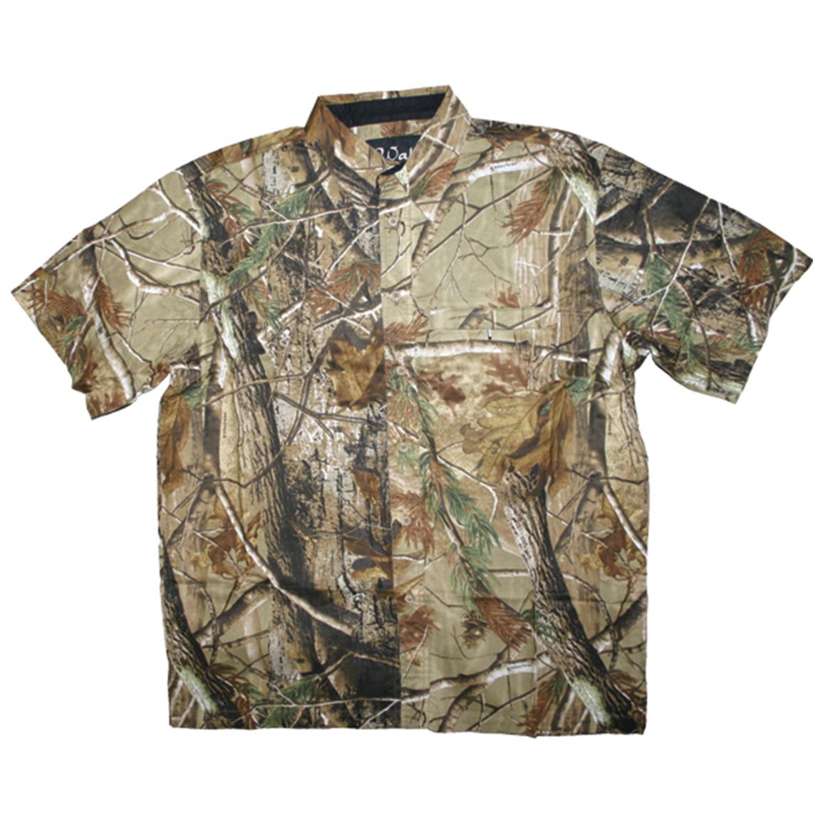Walls® Legend Short - sleeve Cape Back Camo Hunting Shirt, Realtree AP ...