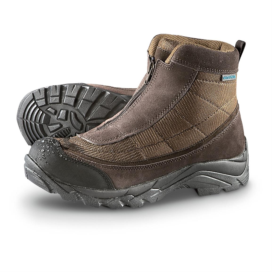 Men's Guide Gear® Waterproof 200 gram Front - zip Boots, Brown - 226425