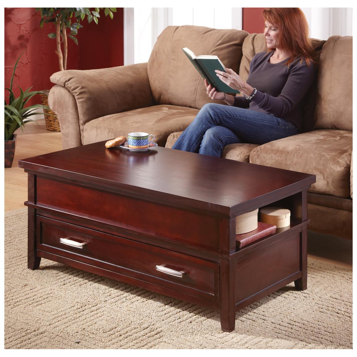 CASTLECREEK™ Lift - top Storage Coffee Table, Espresso Finish - 226571