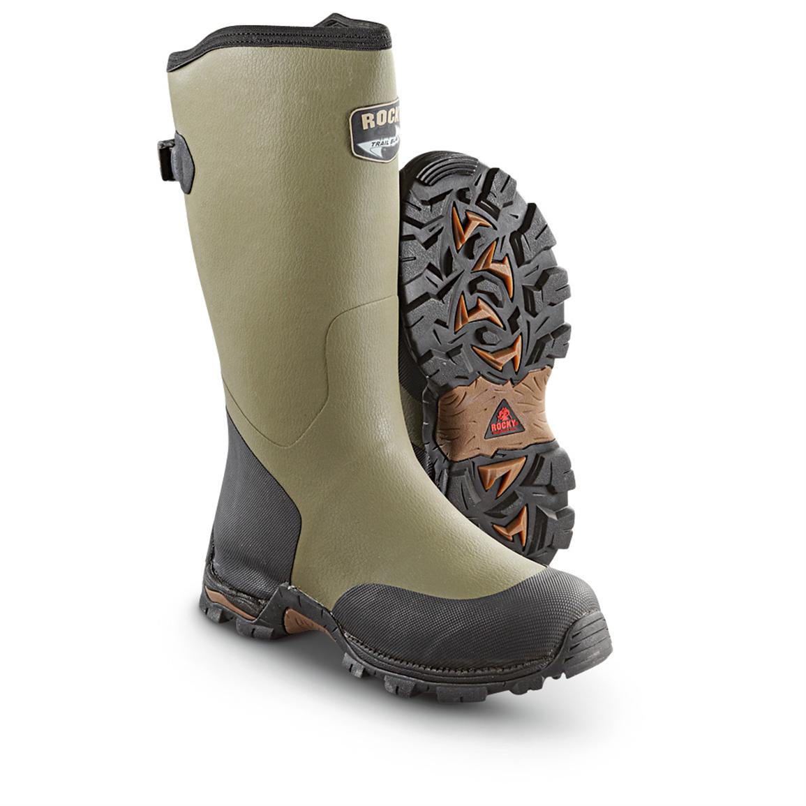 Men's Rocky® 14" Mudder Waterproof Boots, Green 226961