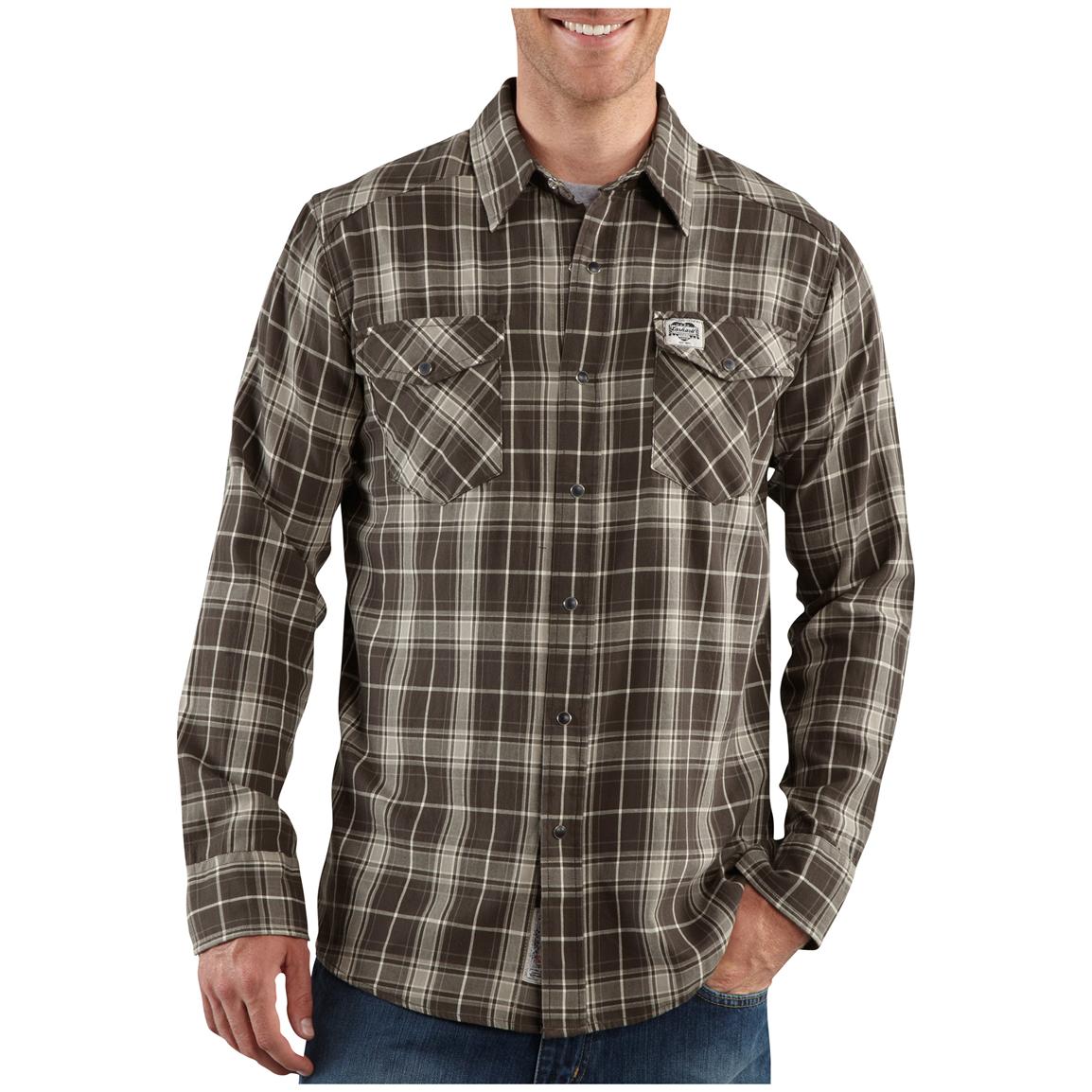 Men's Carhartt® Long - sleeve Cotton Shirt - 227105, Shirts at ...