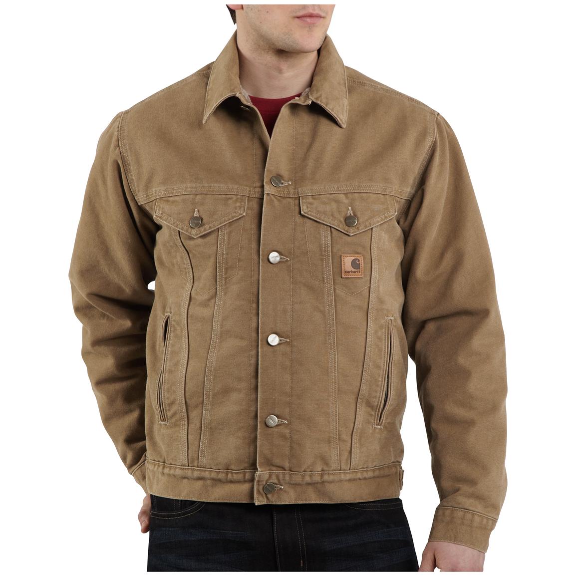 Men's Carhartt® Workwear Sandstone Jean Jacket - 227111, Insulated ...
