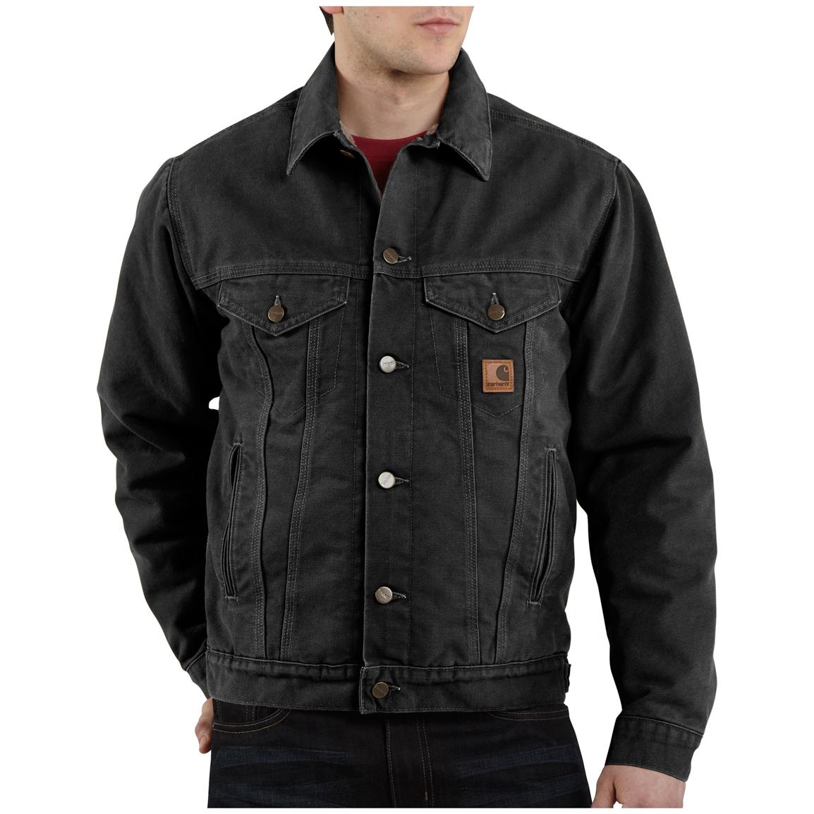Men's Carhartt® Sandstone Jean Jacket - 227111, Insulated Jackets ...