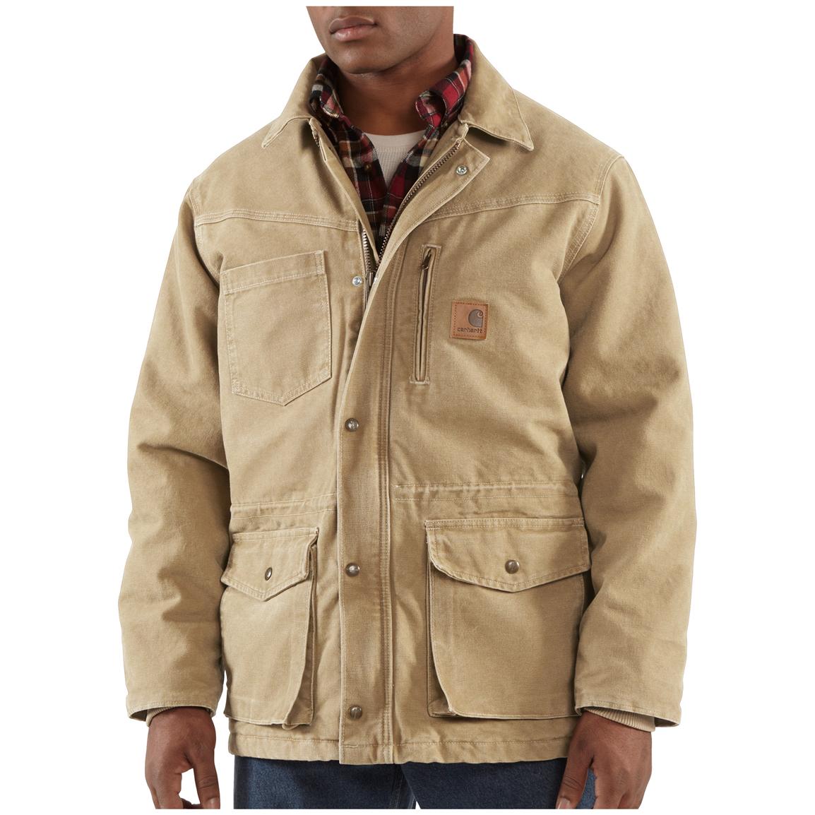 Men's Carhartt® Sandstone Rancher Coat - 227114, Insulated Jackets ...