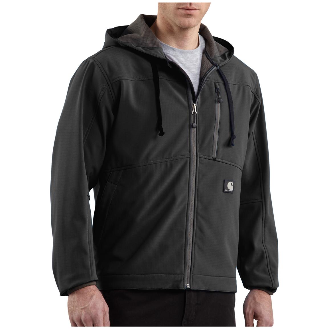 Men's Carhartt® Soft Shell Hooded Jacket - 227127, Insulated Jackets ...