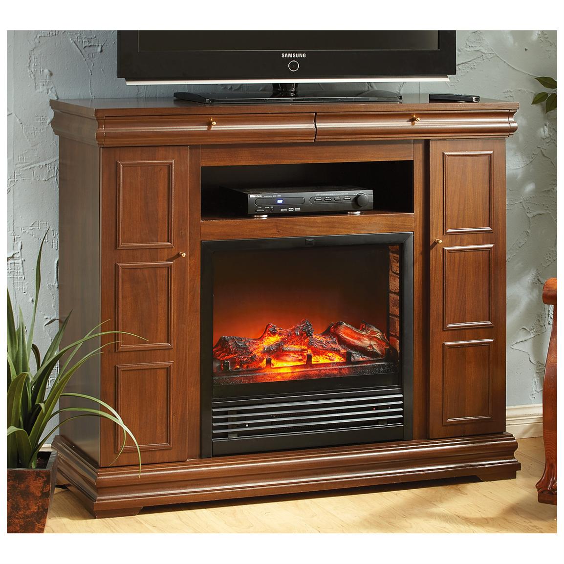 CASTLECREEK™ Side storage Remote Media Center Electric Fireplace