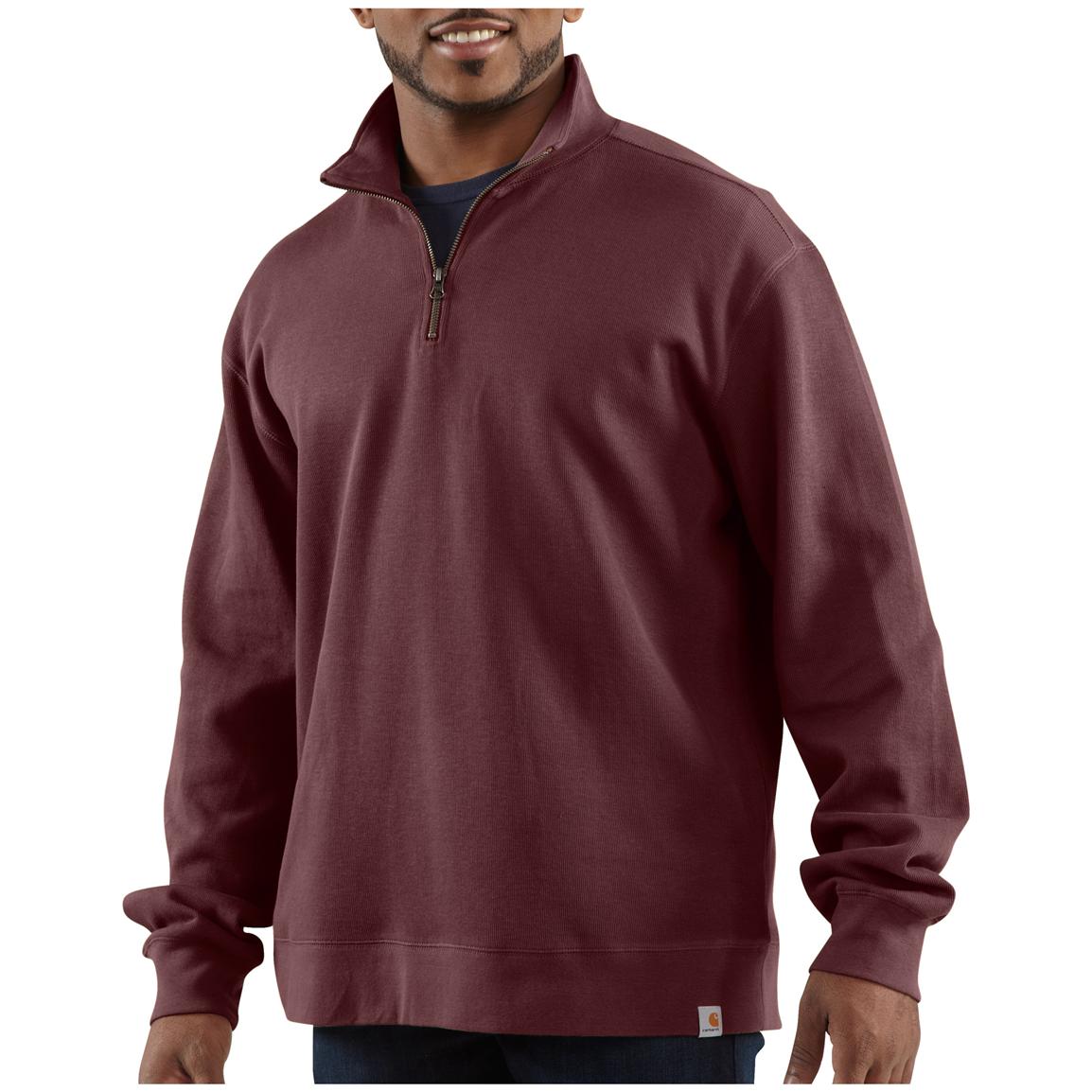 Men's Carhartt® Sweater Knit Quarter - zip Shirt - 227213, Shirts ...