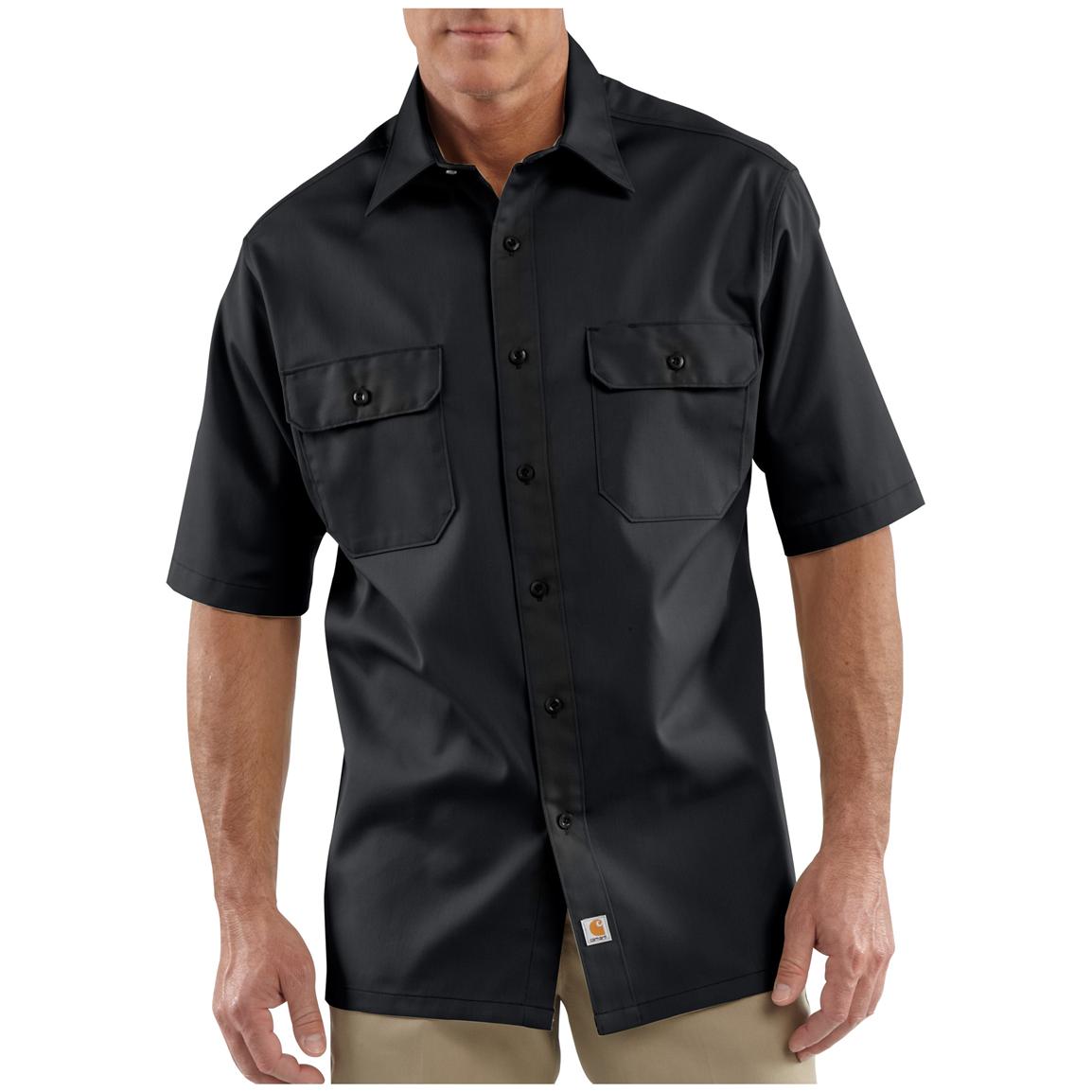Men's Carhartt® Short - sleeve Twill Work Shirt - 227220, Shirts at ...