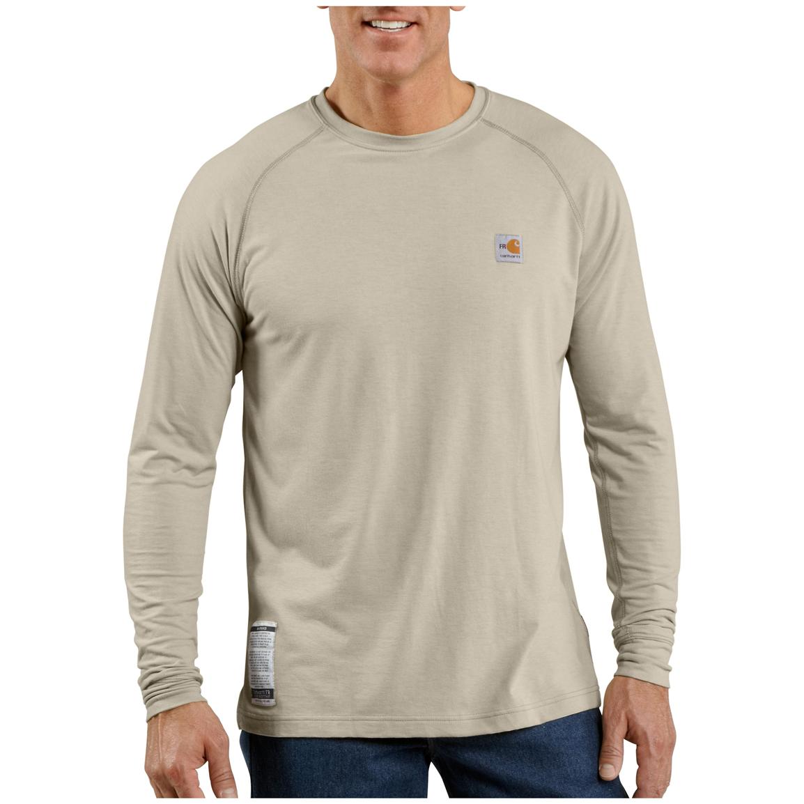 Men's Carhartt® Flame-resistant Force Long-sleeve T-shirt, Sand