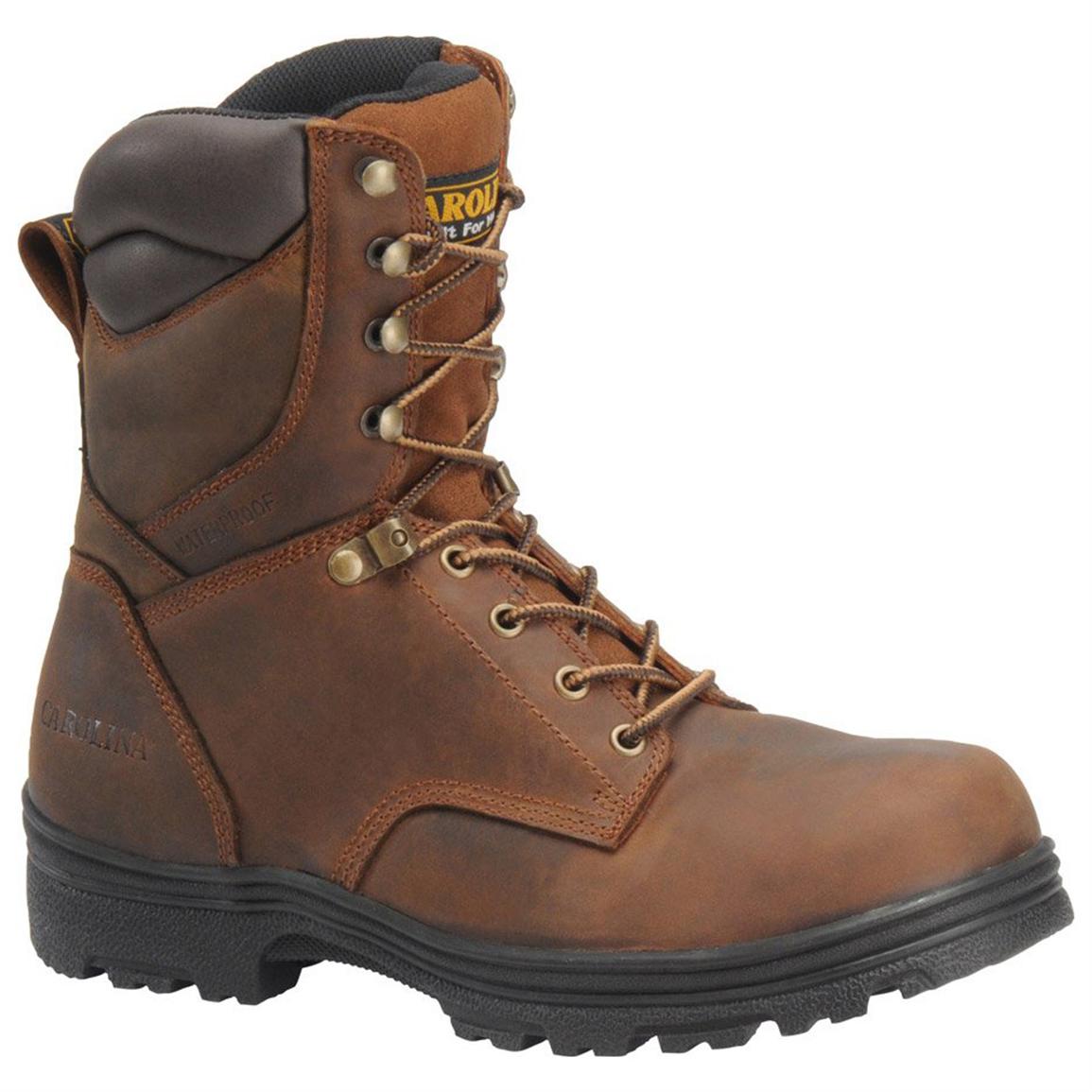 Men's Carolina® SVB 8 inch Steel Toe Waterproof Work Boots, Copper