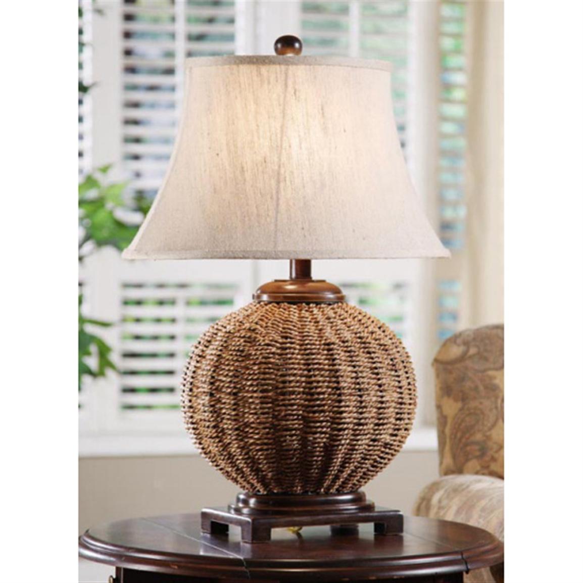 Crestview Collection Wicker Table Lamp 227842 Lighting