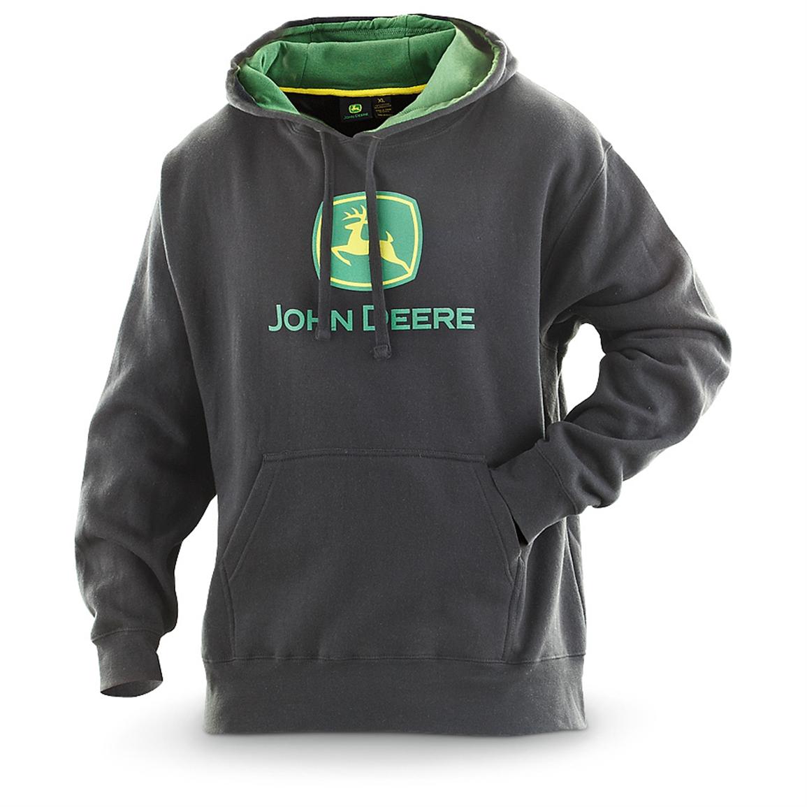 John Deere Pullover Hooded Sweatshirt - 228216, Sweatshirts & Hoodies ...