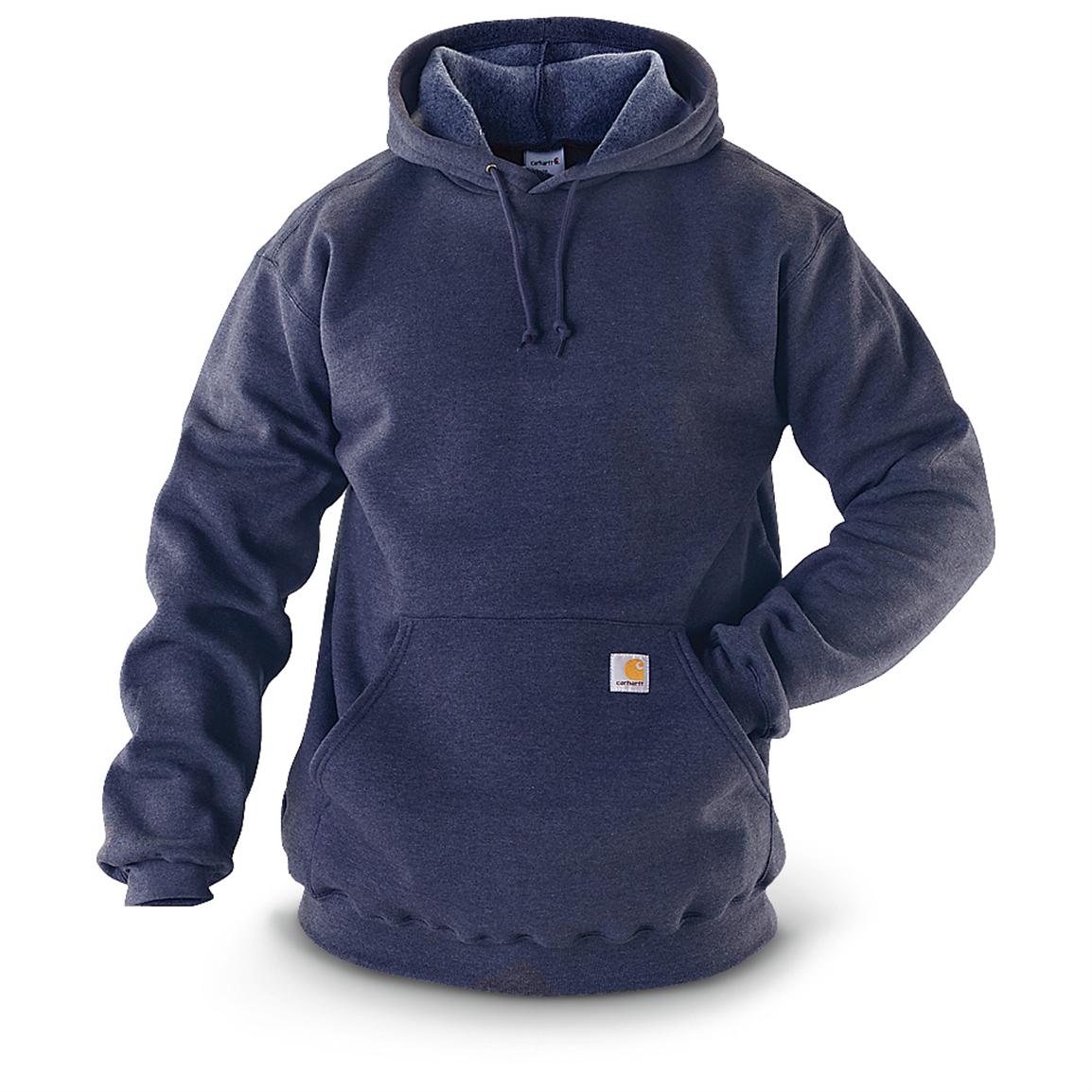 Carhartt® Men's Midweight Hooded Pullover Sweatshirt, Navy