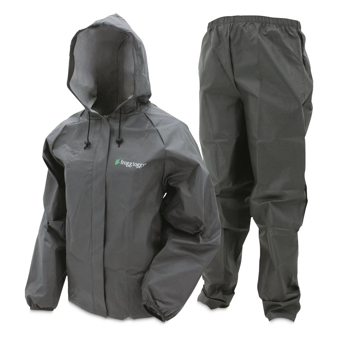 frogg toggs Men's Waterproof Ultra-Lite2 Rain Suit, Carbon