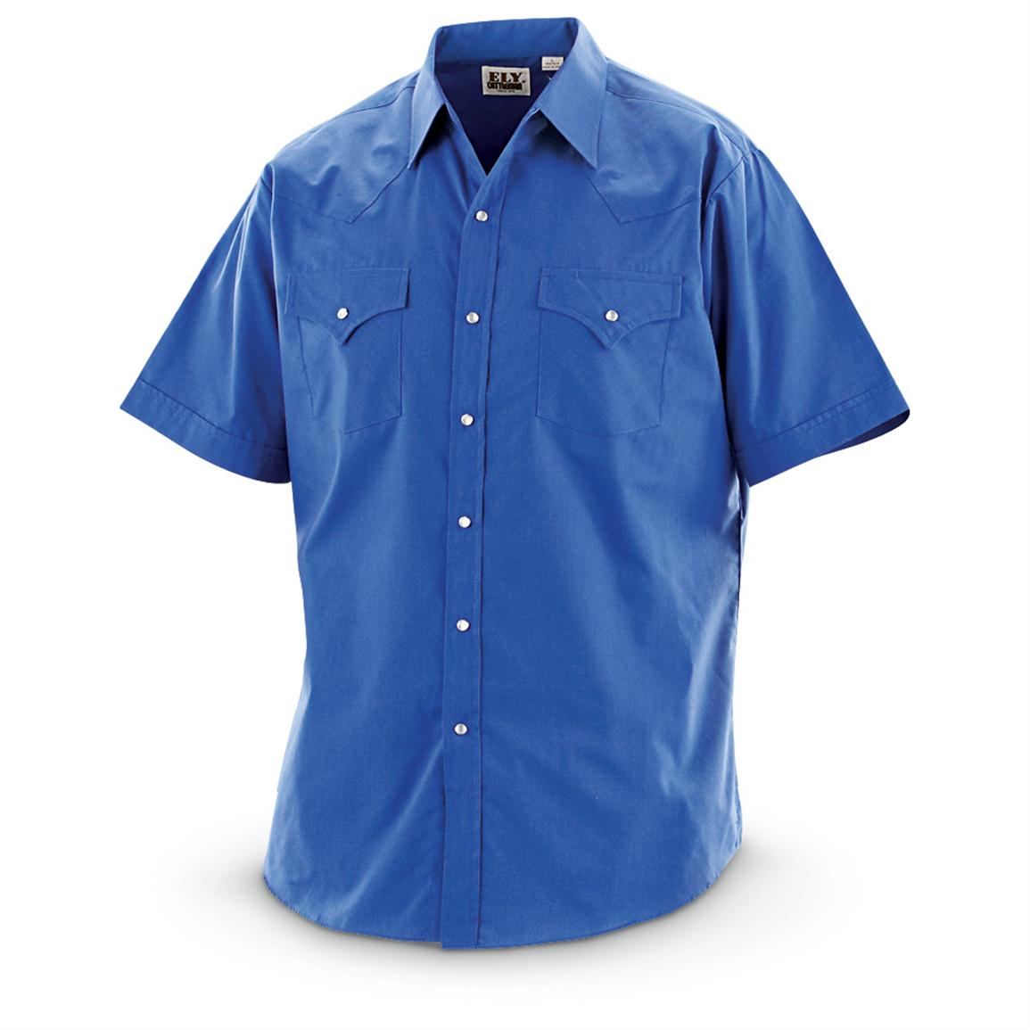 Ely Cattleman® Short - sleeved Western Snap Shirt - 229025, Shirts at ...