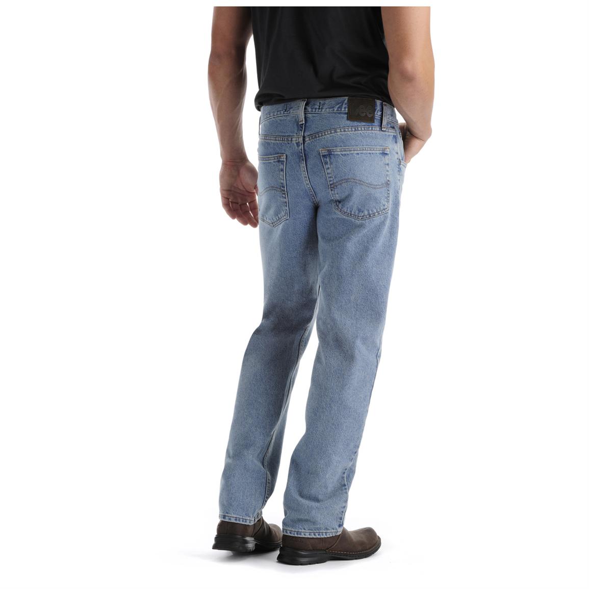 regular fit straight leg jeans