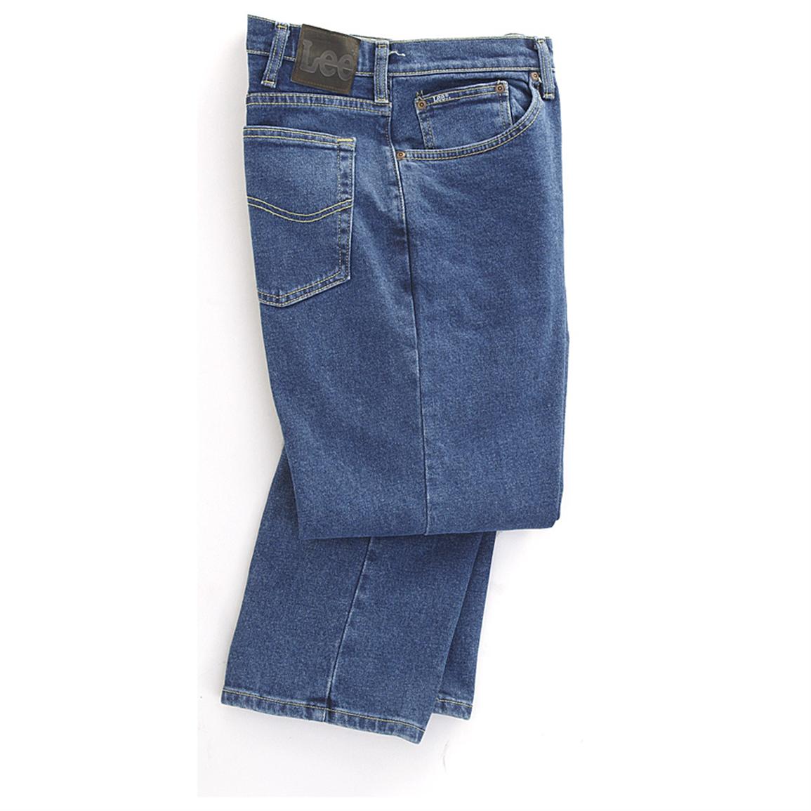 Men's Lee® Regular Fit Straight Leg Stretch Jeans, Pepperwash - 229227 ...