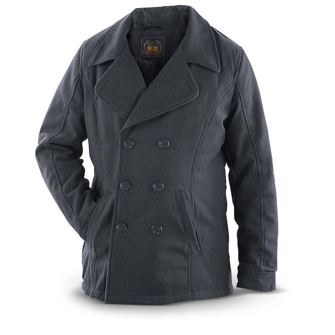 Sportier® Wool - blend Peacoat - 229292, Insulated Jackets & Coats at ...