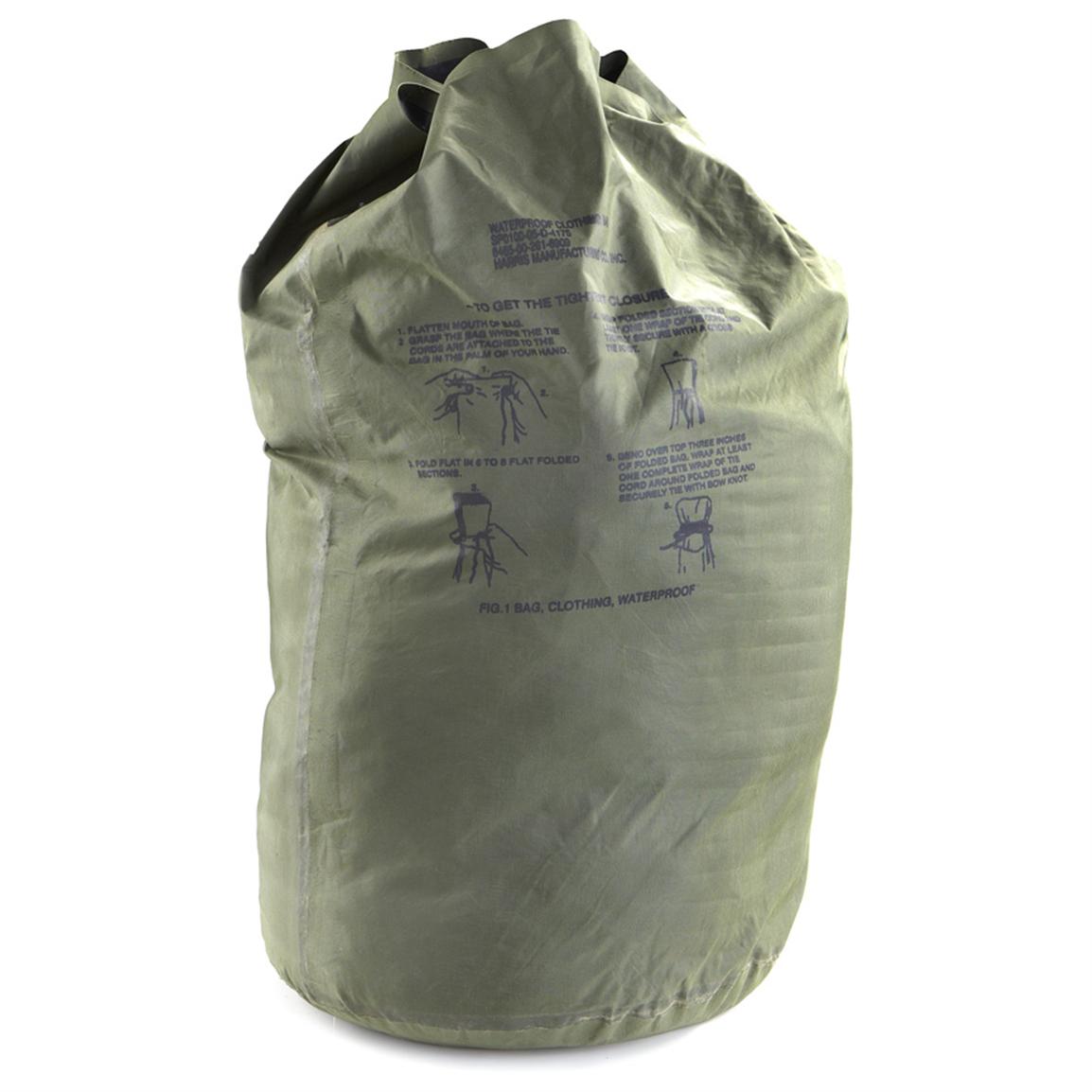 Nylon/Rubber US Military Waterproof Clothing Bag 
