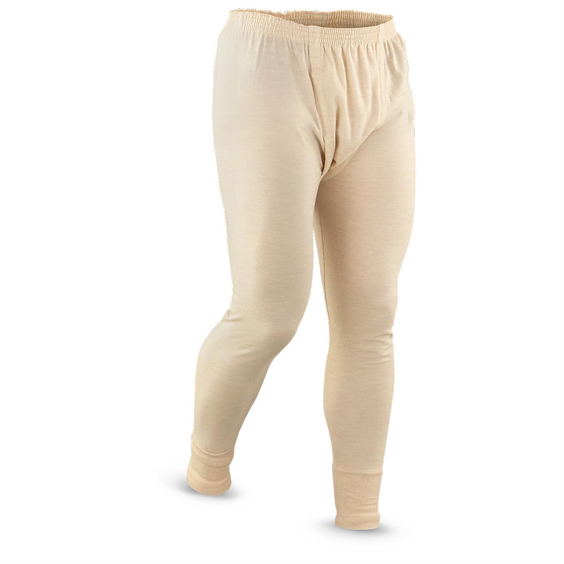 4 New Italian Military Long John Pants, Off - white - 229998, Underwear ...