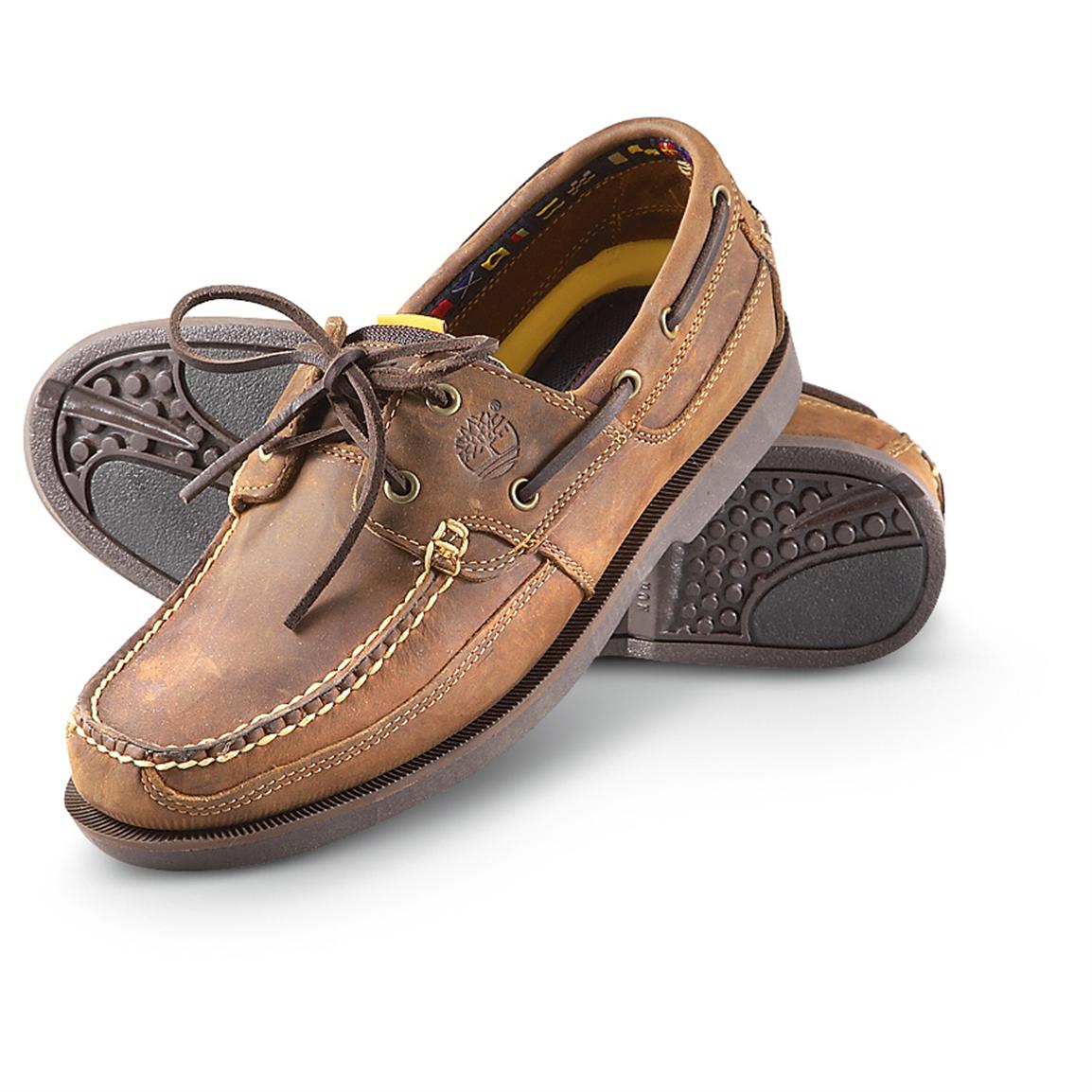 Men's Timberland® Kiawah Bay Boat Shoes, Tan - 230279, Boat & Water ...
