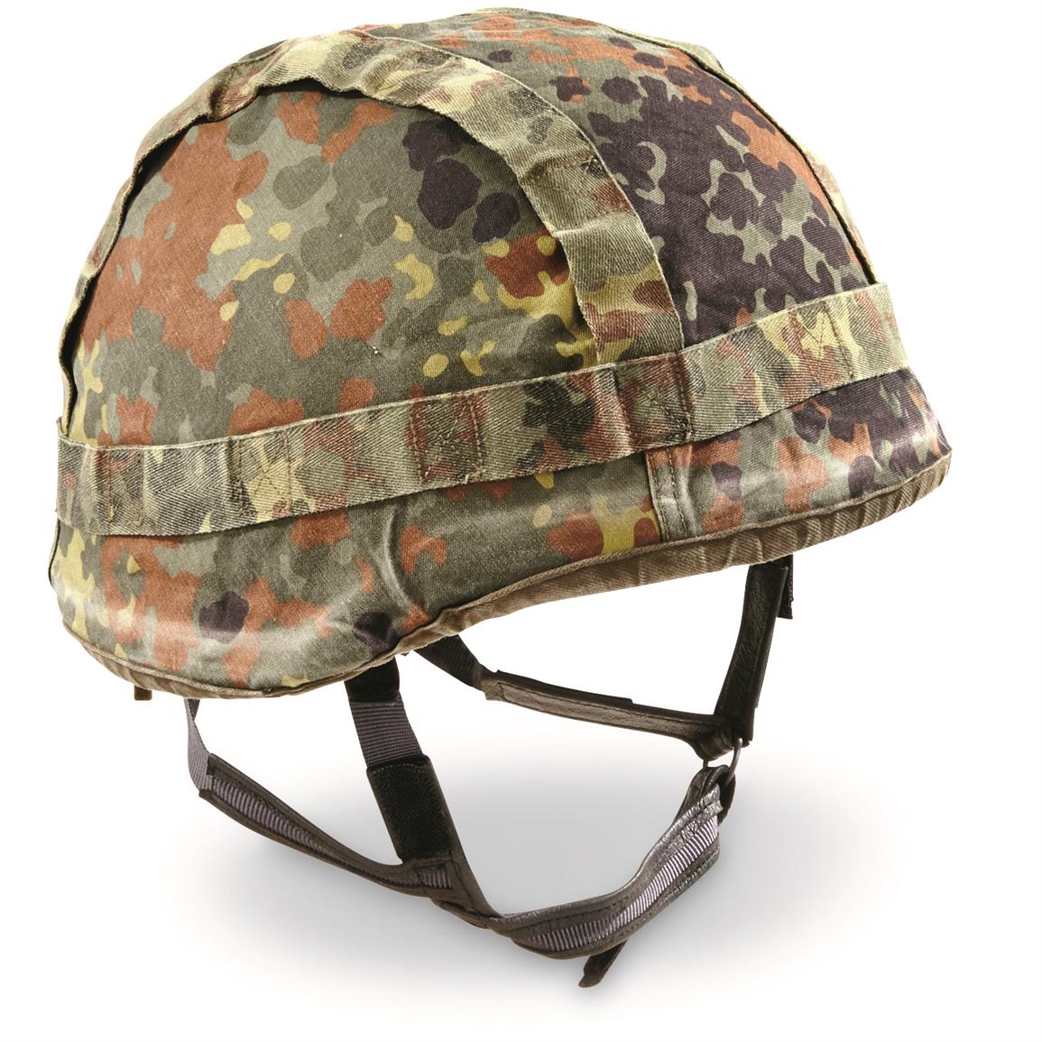 NATO Military  Surplus Flecktarn Camo Helmet  with Kevlar 