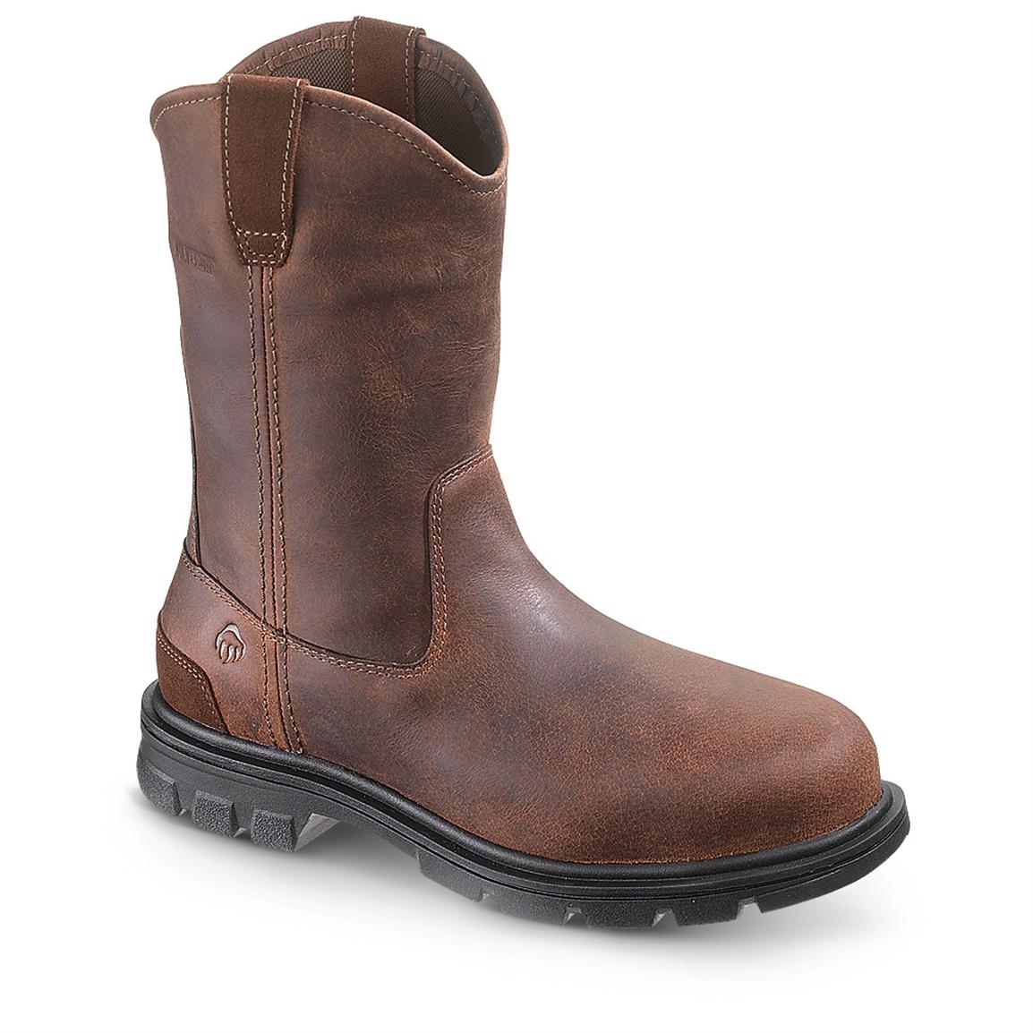 Men's Wolverine® Barton Wellington Boots, Brown - 231423, Work Boots at ...