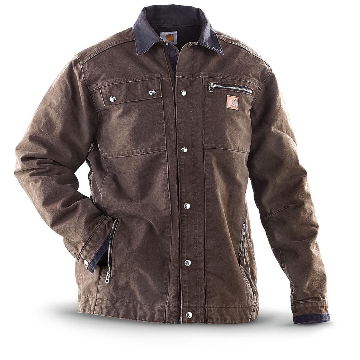Carhartt® Multi-pocket Jacket, Walnut - 231668, Insulated Jackets ...