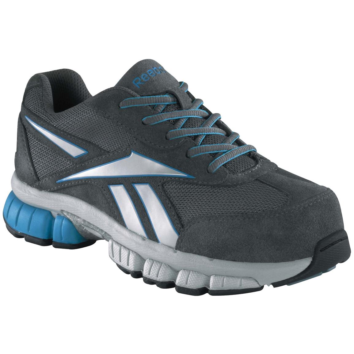 Women&#39;s Reebok® Composite Toe Cross Trainers, Dark Gray / Blue - 231928, Running Shoes ...