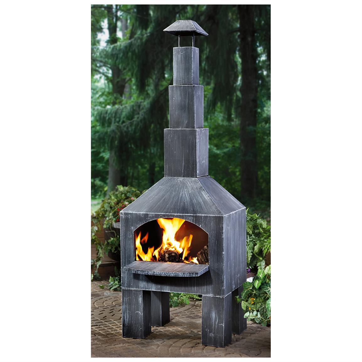 Castlecreek Outdoor Cooking Steel Chiminea 232289 Fire Pits