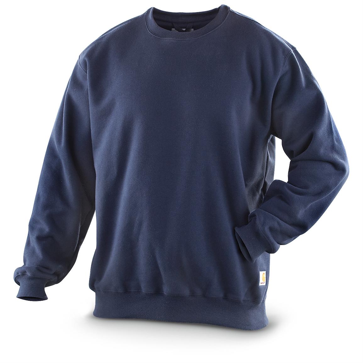 Carhartt® Heavyweight Crew - neck Sweatshirt, Navy - 232574 ...