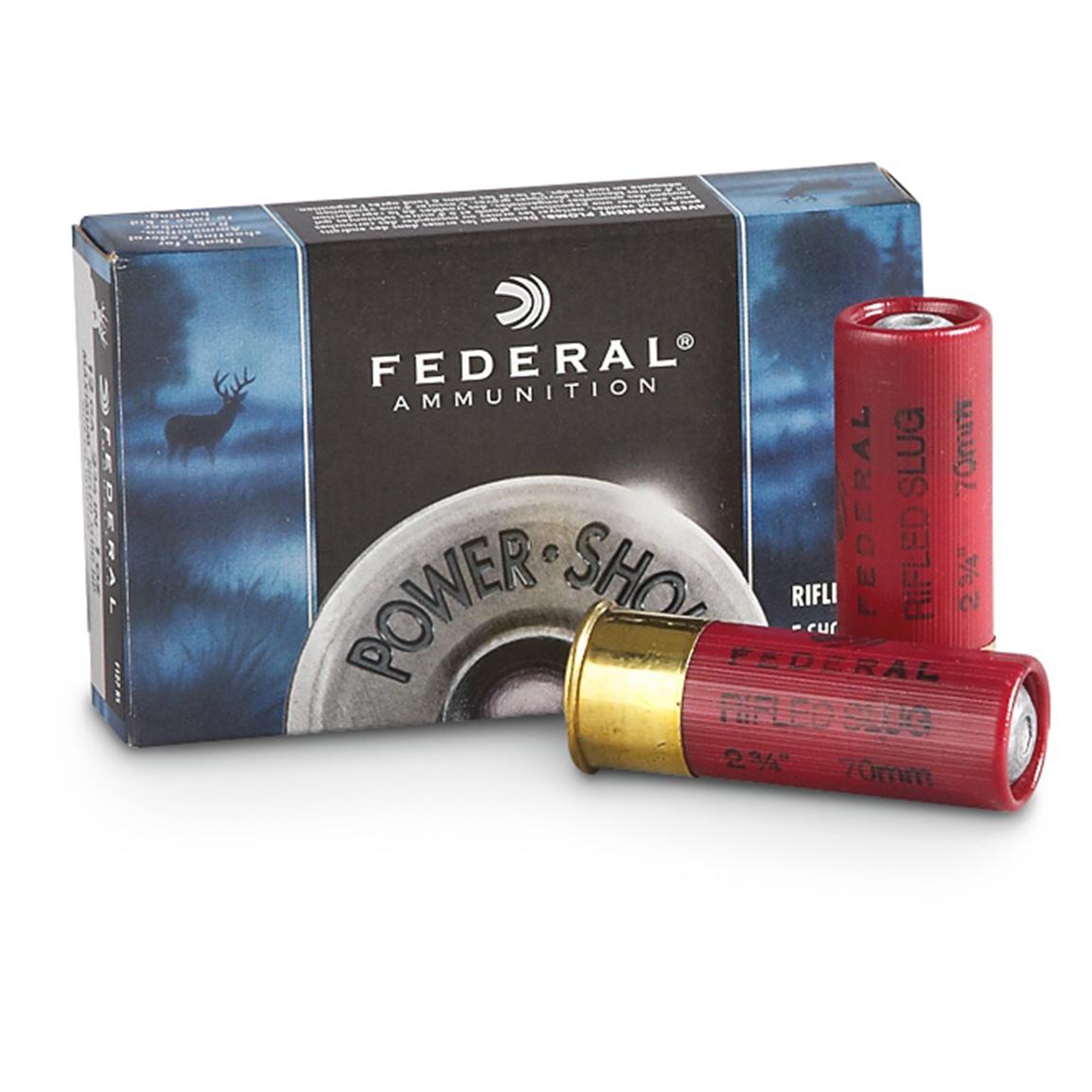 100 Rounds Federal Classic 12 Gauge 2 3 4 Rifled HP Slugs 232578 