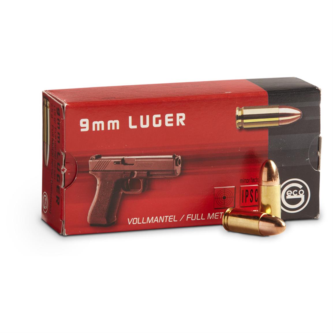 Geco 9mm Fmj 115 Grain 500 Rounds 233126 9mm Ammo At Sportsmans