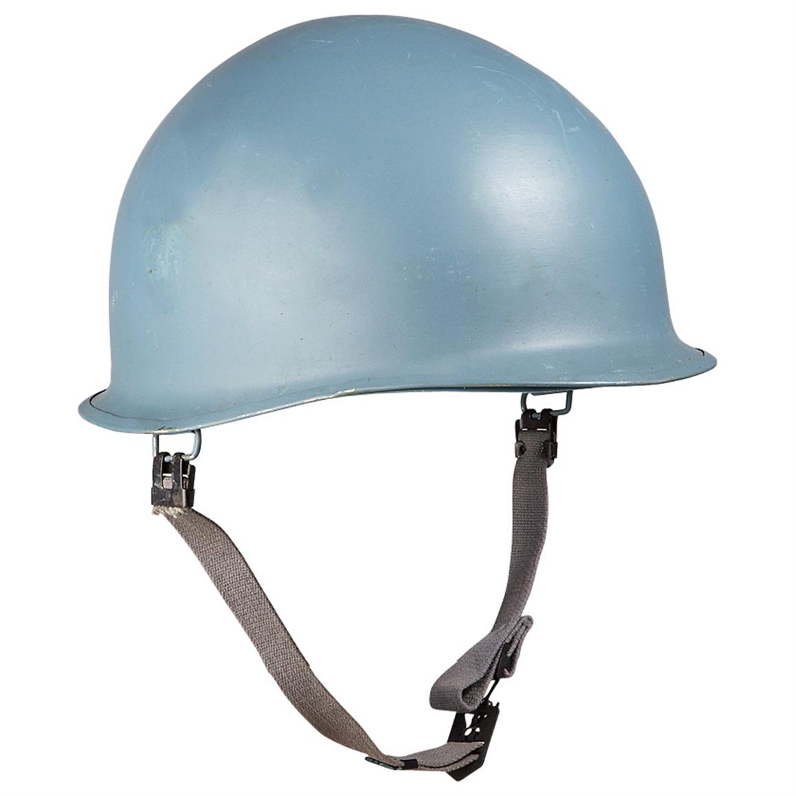 Belgian Military Surplus UN Helmet with Liner, New, Blue