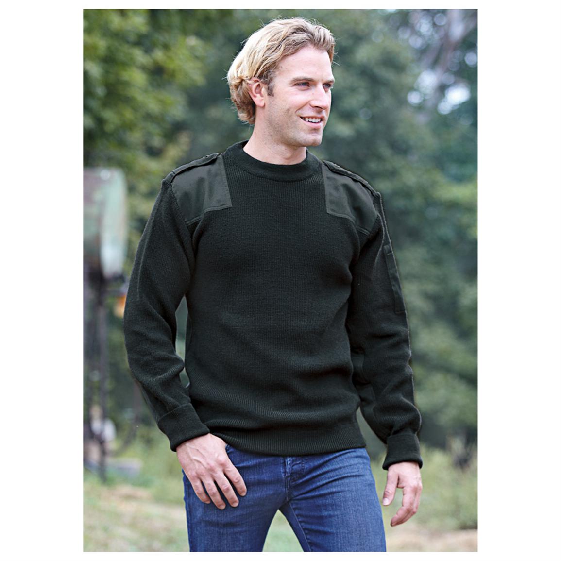 New Dutch army navy V neck wool sweater jumper pullover sweatshirt military 