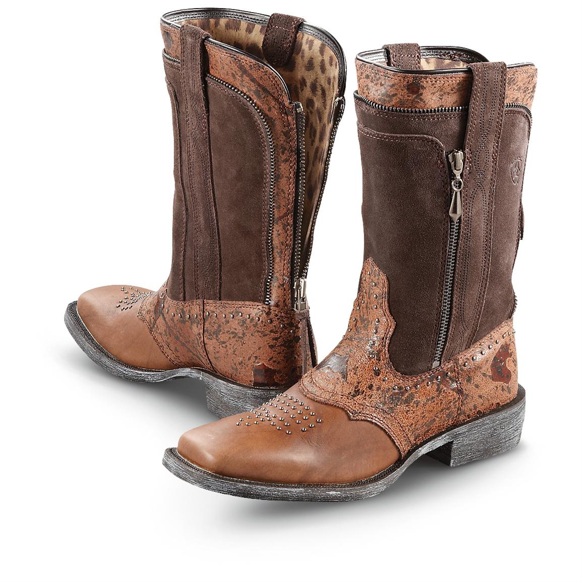 Women's Ariat® Baby Envy Western Boots, Brown - 233431, Cowboy ...