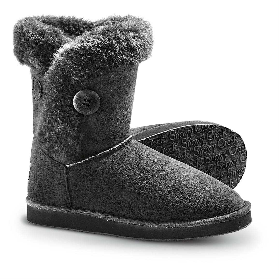 Women&#39;s Snowy Creek™ Winter Boots, Black - 234057, Slippers at Sportsman&#39;s Guide