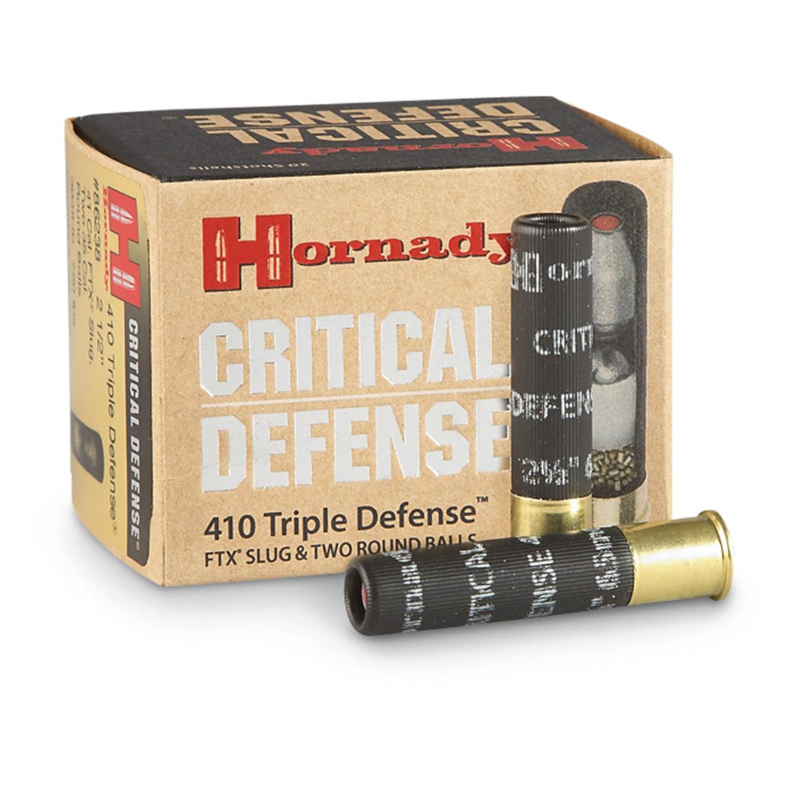 Hornady Critical Defense, .410 Gauge, 2 1/2&quot;, FTX Slug, 20 Rounds