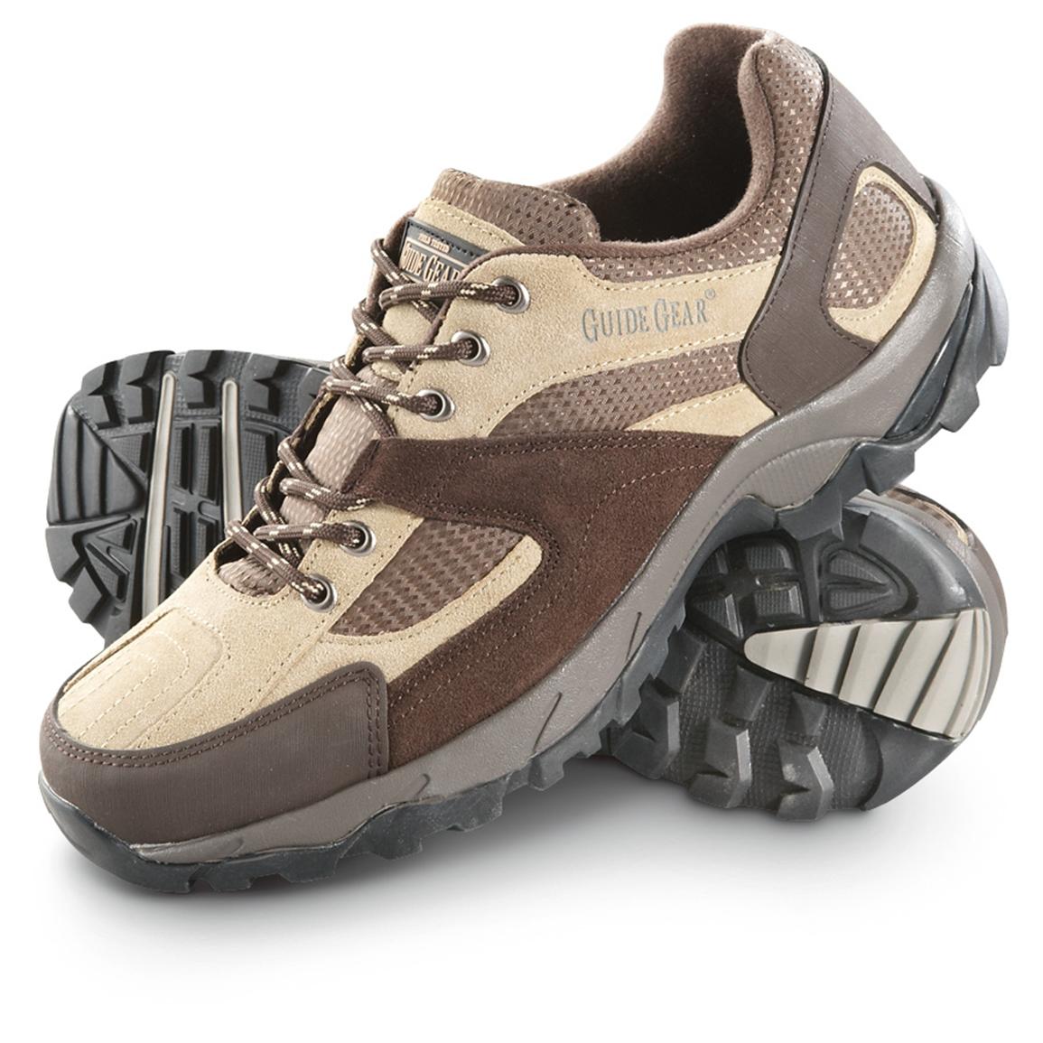 Men's Guide Gear® Trekker Slip-on Hikers, Brown / Tan - 235342, Hiking ...