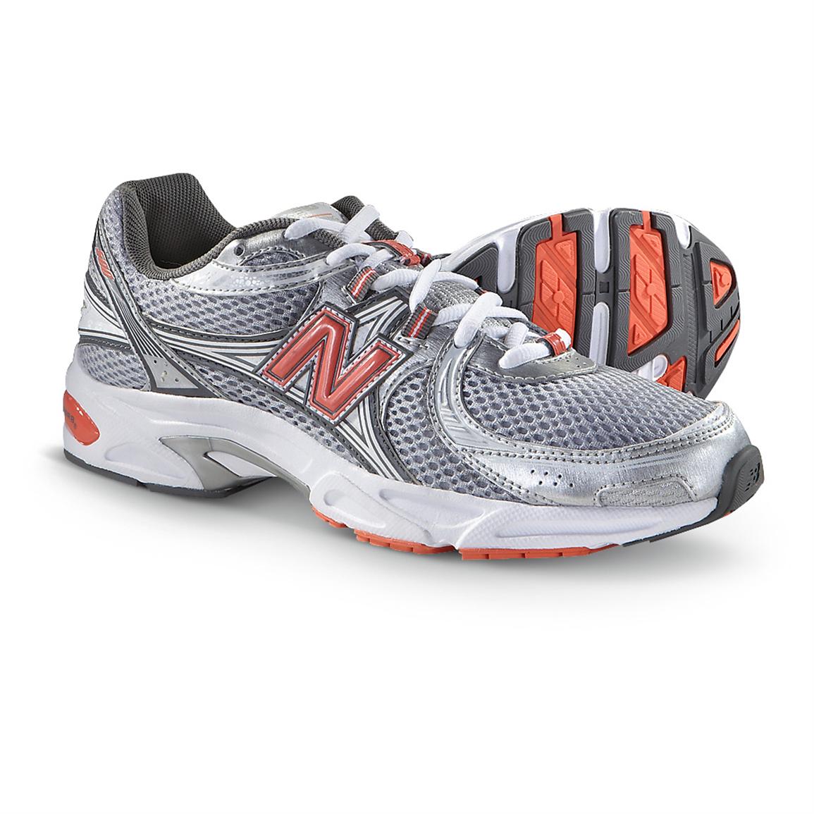 Women's New Balance® 500 Cross Trainers, Gray / Coral / Silver / White ...