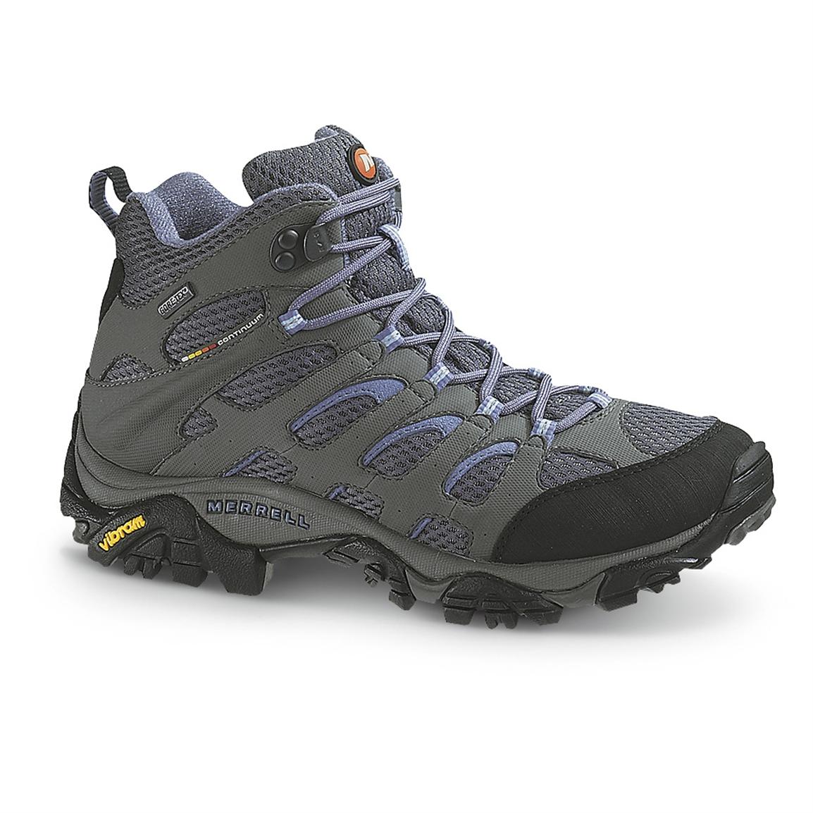 Women&#39;s Merrell GORE-TEX XCR Moab Mid Hiking Boots - 235927, Hiking Boots & Shoes at Sportsman&#39;s ...