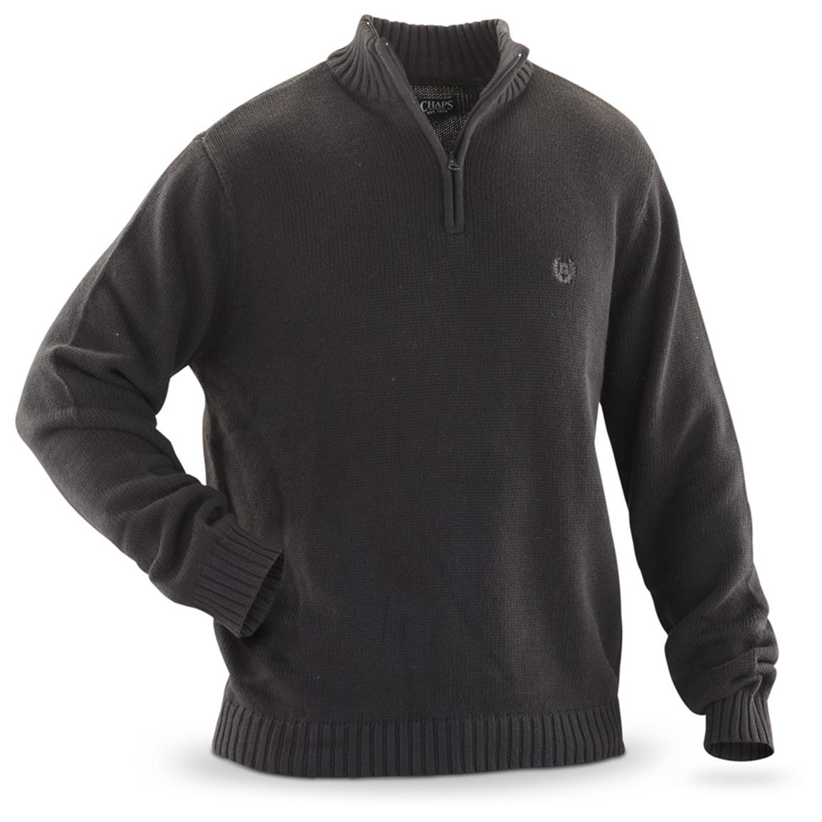 Men's Chaps® 1/4 - zip Sweater - 235973, Sweaters at Sportsman's Guide