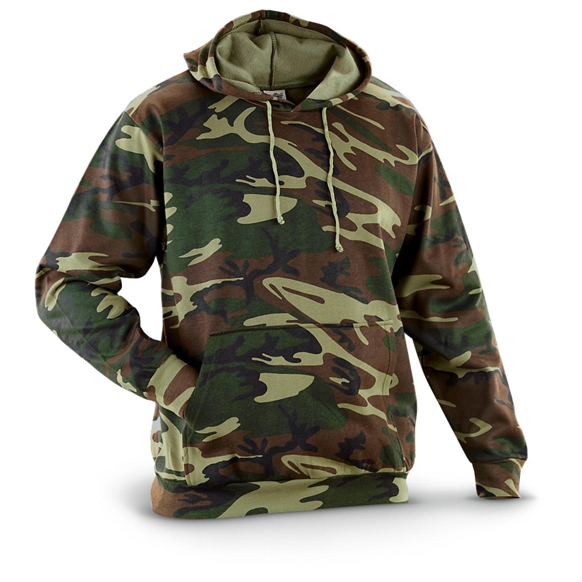 Camo Hooded Sweatshirt - 236432 Sweatshirts Hoodies at 