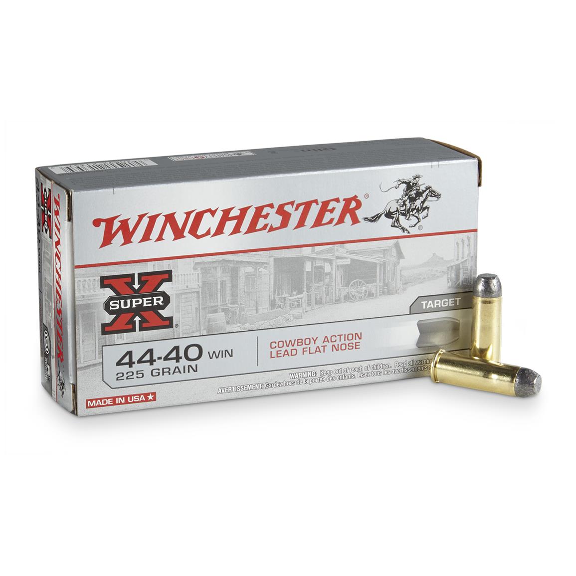 Winchester Cowboy Loads, .44-40, LFN, 225 Grain, 50 rounds - 26446, .44-40  WCF Ammo at Sportsman's Guide