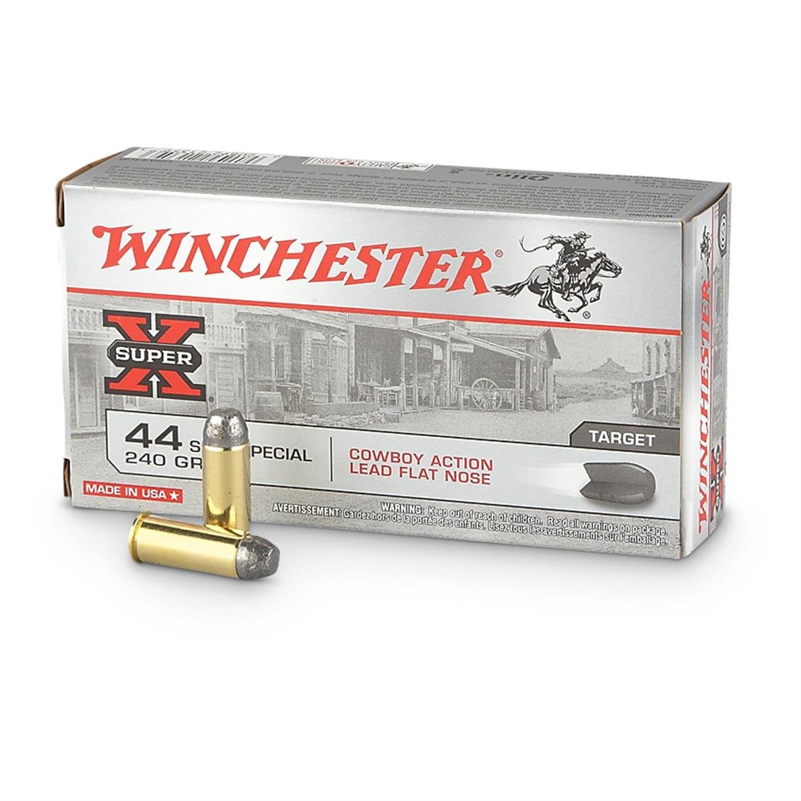 Winchester Cowboy Action, .44 Special, LFN, 240 Grain, 50 Rounds