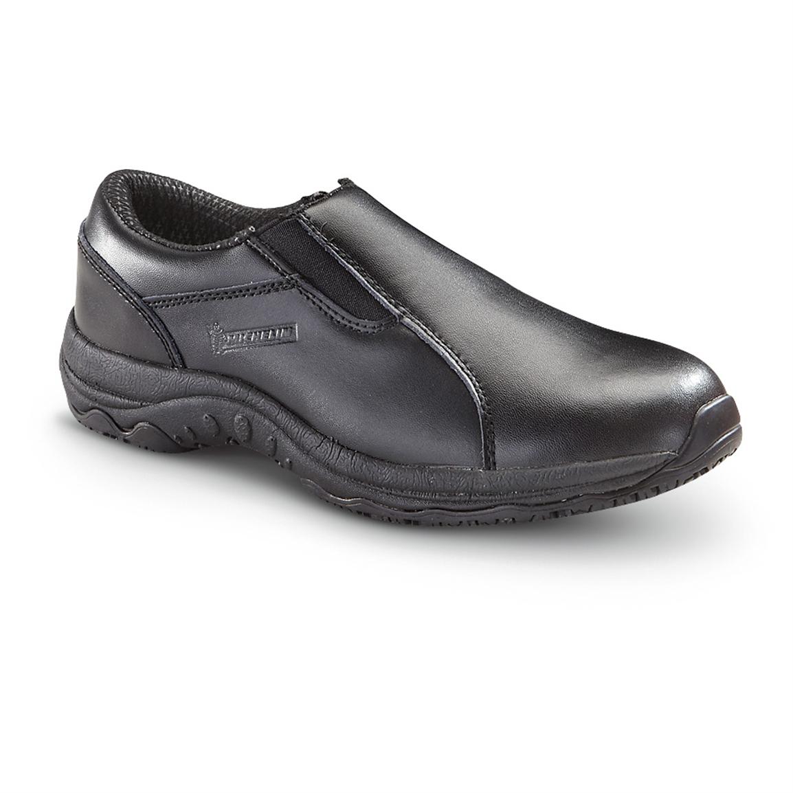 Women's Michelin® Slip - resistant Twin Gore Slip - on Shoes, Black ...