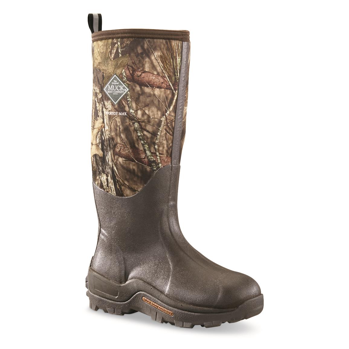 Muck Men's Woody Max Waterproof Rubber Hunting Boots, Mossy Oak Break-Up® COUNTRY™